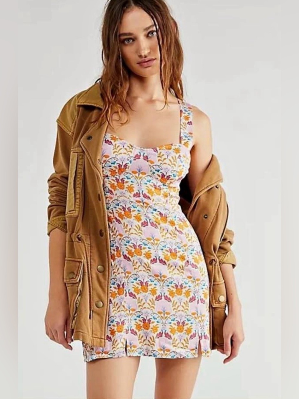 💫FREE PEOPLE💫 L/XL Sasha floral Mini Dress